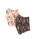 ニット うさぎ マスク🐇 ノンホルマリン加工ダブルガーゼ ×ニット マスク 立体マスク 
