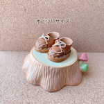まんまるUチップ(キャメル) +(ステッチベージュ+靴紐ベージュ)