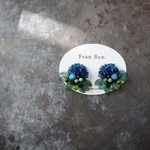 再再販　Indigo Rain Hydrangea Pierce 〈Earring〉ビーズ刺繍