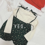 結晶柄♡Xmasカラーのサロペット♡