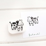 にっこり牛はんこ * 消しゴムはんこ