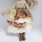ネオブライスドール お洋服 クリスマスカラーナチュラルワンピース　アウトフィット