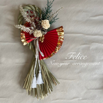 2021年　お正月　お正月飾り　しめ縄リース　しめ縄