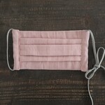 【ダブルリボン対応】くすみカラー　リボンマスク　ピンク　【送料無料】