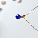 再販♡ 夜空の贈り物 ラピスラズリ×クリスタルのネックレス AAA 6mm  14kgf/sv925