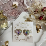 #2464 ハートビジューピアス/イヤリング