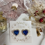 #2466 ハートビジューピアス/イヤリング