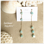 ラリマー の華奢ロングピアス*