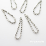 10個入り・ラインストーンチャーム・ドロップ・シルバー