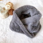 ハンドメイド★ふわふわ　ぬくぬく　とろけるスヌード♪グレー