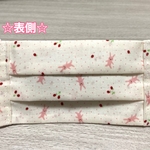 マスク☆ハンドメイド・ウサギとイチゴ／きなり