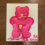 🧸ピンクのクマの絵🧸　Medium Size