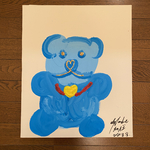 🧸ブルーのクマの絵🧸　Medium Size