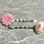 和菓子 落雁 雪うさぎ ヘアピン