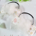 ラスト🌟大大人気‼️🆕キッズ用✨White Christmas♡チュールリボンのヘアゴム
