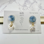 雪景色のレジンピアス/イヤリング
