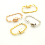 【1個入り】6角ナットカラビナ、Lサイズ、金具、留め具、アクセサリーパーツ、2色選択可/CS-095-OP