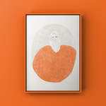 A4 色鉛筆画  額付き