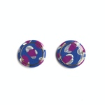 gigi stud ＜purple leopard＞ パープルのレオパードスタッドピアス/イヤリング(アレルギー対応)