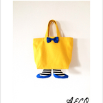 足付きエコバック(A)ECO MINI BAG  (yellow) ☆送料無料