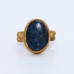SALE＊古代スタイル＊天然ラピスラズリ　指輪＊9号　BZ