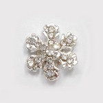 SHAREKI マスクピアス マスクアクセサリー マスクもおしゃれに「マスピア」 xmas-017 クリスマス 雪 結晶 シルバー
