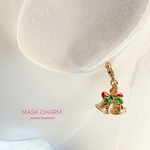 ꫛꫀꪝ✧‧˚クリスマス　ベル＆クリスタル　マスクチャーム　ジングルベル　クリスマスチャーム　すず　
