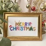 クリスマス　刺繍フレーム　MERRY CHRISTMAS