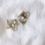 アンティークカラー 紫陽花 ピアス/イヤリング