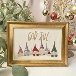 クリスマス　刺繍フレーム　トムテ　GOD JUL