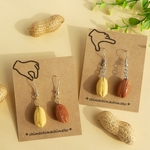 【再販】ピーナッツの陶土ピアス/イヤリング＊ピーナツ＊落花生