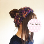 ポコポコヘアバンド*パープル  イヤーマフ