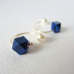 再販＊ラピスラズリのフープピアス