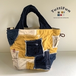 tuttifun＊黄色とデニムのクシャッとしたバック*◇*◆*◇*