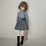 リカちゃん プリーツ スカート 服 アウトフィット 千鳥