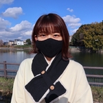アランニットの暖かマフラー
