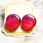 ピアス グラデーションレッド 大