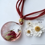 【送料込】赤薔薇ネックレス