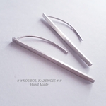 ◆silver950 ◆Simple Bar pierced 　