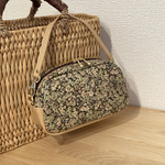 liberty＊持ち手が着くポーチ【チャイブ＊あずきミルク】リバティ ラミネート