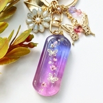 蝶と華のキーホルダー💜.｡*🌼