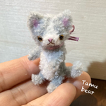 ミニチュア モールアート ハチワレ グレー 猫 モールベア**Tamu bear 