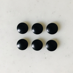 Black PU Leather 10mm Cabochons