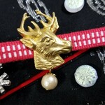 【限定】帯留め　X'mas deer
