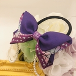 綺麗な紫色とグラデーション♡蝶々リボンのヘアゴム 