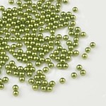  穴なしパール 約3mm 約200個【モスグリーン】 pt-150916-6　