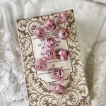 1個 可愛い 立体花 フラワー パーツ モチーフ スモーキーピンク  BK201211 ハンドメイド 手芸 素材 材料
