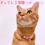猫の首輪🐈クリスマス🎄ピンク系ネックレス首輪♡ハートチャーム✨4展開🌼*･