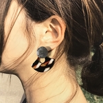 コンチョ  べっ甲ファンキャッチ　ピアス　