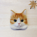 ねこブローチ＊GingerCat+white・I＊